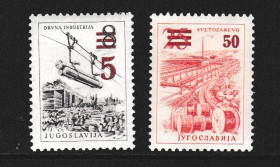 Балканський півострів Балканский полуостров ^/--/^ Югославия  1965 г MNH - стандарт - надпечатка - изменение цены ^_^^^ Югославія 1965 р MNH - стандарт - наддрук - зміна ціни - фото фото фото
