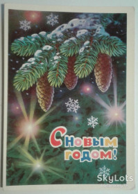 СРСР СССР ^/--/^ СССР 1976 С Новым годом! ХМПК 11 ^_^^^ СРСР 1976 З Новим роком! ХМПК 11 - фото фото фото