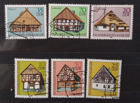 Архітектура Архитектура ^/--/^ ГДР 1981 г - Фахверковые здания в ГДР, гаш ^_^^^ НДР 1981 р. - Фахверкові будівлі в НДР, гаш - фото фото фото