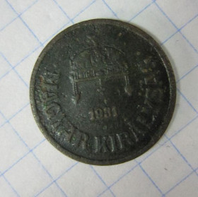Угорщина Венгрия ^/--/^ ВЕНГРИЯ. 2 ФИЛЛЕРА 1931 Г ^_^^^ Венегрія. 2 Філлера 1931 - фото фото фото