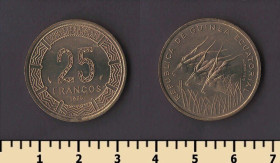 Інші країни Другие страны ^/--/^ Экваториальная Гвинея 25 франков 1985 ^_^^^ Екваторіальна Гвінея 25 франків 1985 - фото фото фото