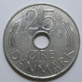 Данія Дания ^/--/^ Данія 25 ере 1973 року 41504 ^_^^^ Дания 25 эре 1973 года 41504 - фото фото фото