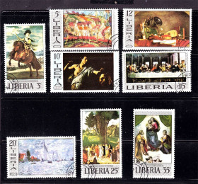 Мистецтво Искусство ^/--/^ Искусство . Либерия  1969 г - гаш. - ^_^^^ Мистецтво . Ліберія 1969 р - гаш. - - фото фото фото