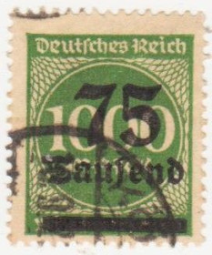 Веймарська республіка Веймарская республика ^/--/^ Германия    ( Рейх) 1923 г. №  286 гашеная ^_^^^ Німеччина (Рейх) 1923 р. No 286 гашена - фото фото фото