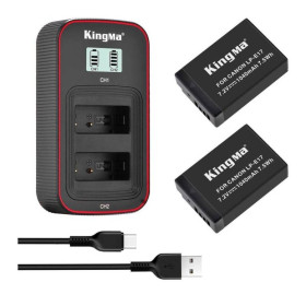Акумулятори Аккумуляторы ^/--/^ 3-Pack KingMa Canon LP-E /--/ 17 (2 АКБ KingMa LP-E /--/ 17 и 1 ЗУ на две батареи) ^_^^^ 3-Pack KingMa Canon LP-E /--/ 17 (2 АКБ KingMa LP-E /--/ 17 і 1 ЗУ на дві батареї) - фото фото фото