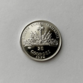 Гаїті Гаити ^/--/^ 25 ГУРДОВ ГАИТИ 1974 &amp;quot;200 ЛЕТ США&amp;quot;  состояние PROOF серебро РЕДКАЯ!!! ^_^^^ 1974 &amp;quot; 200 років США &amp;quot; стан PROOF срібло Рідка!!! - фото фото фото