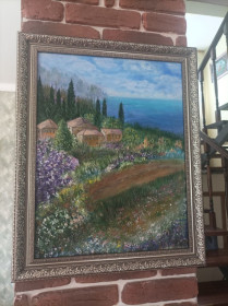 Картини, Гравюри, Живопис та Графіка Картины, Гравюры, Живопись и Графика ^/--/^ Картина акрилом &amp;quot;Аромат моря та лаванди&amp;quot; ^_^^^ Картина акрилом &amp;quot; Аромат моря и лаванды &amp;quot; - фото фото фото