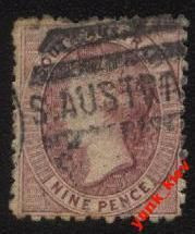 Марки Австралії та Океанії Марки Австралии и Океании ^/--/^ Australia 1860 г №25 гашеная ^_^^^ Australia 1860 р No 25 гашена - фото фото фото
