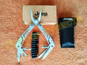 Ножі, мультітули Ножи, мультитулы ^/--/^ Мультитул Jeep плоскогубцы с набором бит чехол ^_^^^ Мультитул Jeep плоскогубці з набором біт чохол - фото фото фото