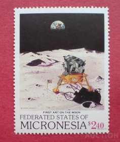 Освоєння космосу Освоение космоса ^/--/^ Микронезия Micronesia Space 1989 ,Mi 141. First Moon landing,20 /--/ th Ann.1989. MNH ^_^^^ Мікронезія Micronesia Space 1989, Mi 141. First Moon landing, 20 /--/ th Ann.1989 MNH - фото фото фото