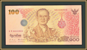 Таїланд Таиланд ^/--/^ Таиланд 100 бат 2011 P-124  (124 /--/ a) UNC ^_^^^ Таїланд 100 бат 2011 P-124 (124 /--/ a) UNC - фото фото фото