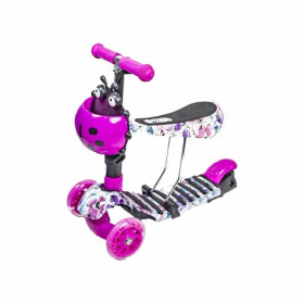 Самокати Самокаты ^/--/^ Самокат детский Scooter &amp;quot;Букашка&amp;quot; 3 в 1 сиденье Flowers Fiolet (2 /--/ T /--/ 1005) ^_^^^ Самокат дитячий Scooter &amp;quot;Букашка &amp;quot; 3 в 1 сидіння Flowers Fiolet (2 /--/ T /--/ 1005) - фото фото фото