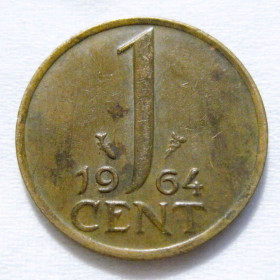 Нідерланди Нидерланды ^/--/^ Нідерланди 1 цент 1964 року #6 /--/ П /--/ 1006 ^_^^^ Нидерланды 1 цент 1964 года #6 /--/ П /--/ 1006 - фото фото фото