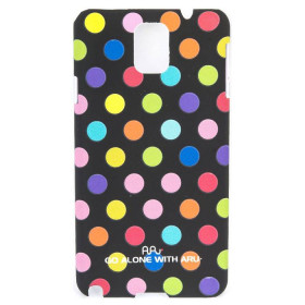 Чохли, сумки Чехлы, сумки ^/--/^ Чехол ARU для Samsung Galaxy Note 3 Cutie Dots Black Rainbow ^_^^^ ARU для Samsung Galaxy Note 3 Cutie Dots Black Rainbow - фото фото фото