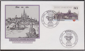 Європа Европа ^/--/^ Германия 1989 БОНН 2000 ЛЕТ ГЕРБ ГЕРАЛЬДИКА КОРАБЛЬ СУДНО ФЛОТ МОРСКОЙ ТРАНСПОРТ ГРАВЮРА КПД Mi.1402 ^_^^^ Німеччина 1989 БОНН 2000 РОКІВ ГЕРБ ГЕРАЛЬДИКА КОРАБЛЬ СУДНО ФЛОТ МОРСЬКИЙ ТРАНСПОРТ ГРАВЮРА ККД Mi.1402 - фото фото фото