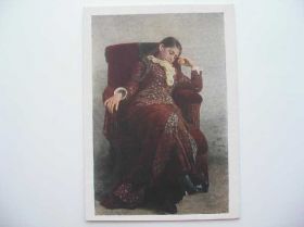 СРСР СССР ^/--/^ Открытка СССР Репин Отдых Третьяковская гал 1954 /--/ г. ^_^^^ Листівка СРСР Рєпін Відпочинок Третьяковська гал 1954 /--/ р. - фото фото фото