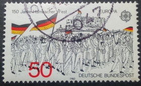НДР, ФРН ГДР, ФРГ ^/--/^ Германия 1982 Europe Fest, история, гашеная ^_^^^ Німеччина 1982 Europe Fest, історія, гашена - фото фото фото