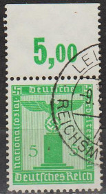 Третій Рейх (-) Третий Рейх (-) ^/--/^ 1938 - Рейх - Службова марка - Орел 5 Mi.147 _Поле ^_^^^ 1938 — Рейх — Служебная марка — Орел 5 Mi.147 - фото фото фото