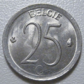 Бельгія Бельгия ^/--/^ Бельгія 25 сантимів 1966 року Belgie 42294 ^_^^^ Бельгия 25 сантимов 1966 года Belgie 42294 - фото фото фото