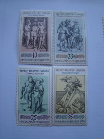 Інші країни Другие страны ^/--/^ Болгария, Михель 2009  (Юговост. Европа), 2784-2787, Графика Альбрехта Дюрера. ^_^^^ Болгарія, Міхель 2009 (Південна Європа), 2784-2787, Графіка Альбрехта Дюрера. - фото фото фото