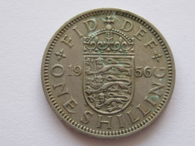 Єлизавета II (до ) Елизавета II (до ) ^/--/^ Велика Британія 1 шилінг 1956 року Англійський герб #5 /--/ П /--/ 359 ^_^^^ Великобритания 1 шиллинг 1956 года Английский герб #5 /--/ П /--/ 359 - фото фото фото