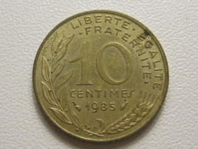 Франція Франция ^/--/^ Франция 10 сантимов 1985 года 38208 ^_^^^ Франція 10 сантимів 1985 38208 - фото фото фото