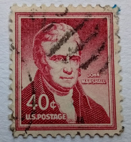 Північна Америка Северная Америка ^/--/^ США 1954 Джон Маршалл, гашеная ^_^^^ 1954 — Джон Маршалл, гашена - фото фото фото