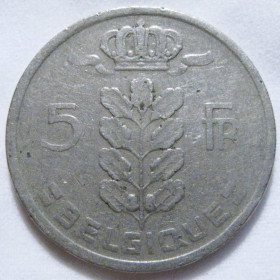 Бельгія Бельгия ^/--/^ Бельгія 5 франків 1949 року BELGIQUE #6 /--/ П /--/ 1694 ^_^^^ Бельгия 5 франков 1949 года BELGIQUE #6 /--/ П /--/ 1694 - фото фото фото
