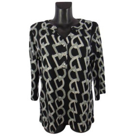 Кофти Кофты ^/--/^ Женская кофта Rbossi 1206 L-XL черная с серым ^_^^^ Жіноча кофта Rbossi 1206 L-XL чорна з сірим - фото фото фото