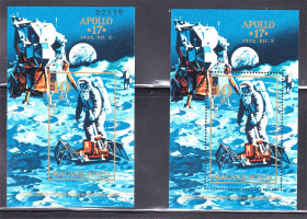 Освоєння космосу Освоение космоса ^/--/^ Космос . Венгрия 1973 г  MNH = 2 /--/ а блока = зуб. + б/з - APOLLO-17 - ^_^^^ Угорщина 1973 р MNH = 2 /--/ а блоку = зуб. + б/з - APOLLO-17 - - фото фото фото