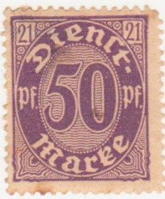Веймарська республіка Веймарская республика ^/--/^ Германия 1920 г.№  21 * ^_^^^ Німеччина 1920 р. No 21* - фото фото фото