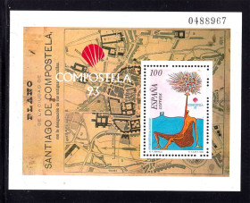 Іспанія Испания ^/--/^ Испания  1993 г  MNH блок - искусство ^_^^^ Іспанія 1993 MNH блок - мистецтво - фото фото фото