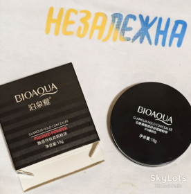 Пудра, Рум'яна Пудра, Румяна ^/--/^ Пудра для обличчя Bioaqua Glamour Hold Concealer, тон 07 - бежевий - фото фото фото