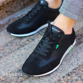 Кросівки Кроссовки ^/--/^ Люкс Мужские кожаные кроссовки кеды черные Lacoste Натуральная кожа, мягкая, отлично держит форму колодки. ^_^^^ Люкс Чоловічі шкіряні кросівки кеди чорні Lacoste Натуральна шкіра, м'яка, відмінно тримає форму колодки. - фото фото фото
