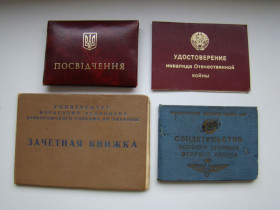 Інше Другое ^/--/^ Свидетельство военного штурмана 2 класса, инвалида ВОВ  и др. ^_^^^ Свідоцтво військового штурмана 2 класу, інваліда ВВВ та ін. - фото фото фото