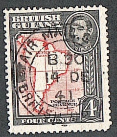 Південна Америка Южная Америка ^/--/^ Британская Гвиана  (1938) Британская колония. Карта ^_^^^ Британська Гвіана (1938) Британська колонія. Карта - фото фото фото