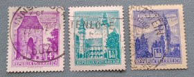 Архітектура Архитектура ^/--/^ Австрия 1960 г - Архитектурные памятники, гаш, 4 шт  (см.фото) ^_^^^ Австрія 1960 - Архітектурні пам'ятники - фото фото фото