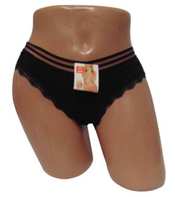 Труси Трусы ^/--/^ Женские трусики рубчик Uokin 7724 2 /--/ XL черные ^_^^^ Жіночі трусики рубчик Uokin 7724 2 /--/ XL чорні - фото фото фото