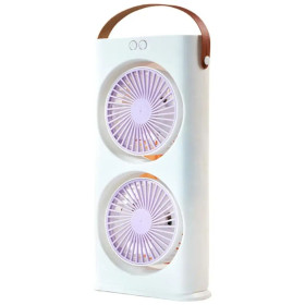 Вентилятори Вентиляторы ^/--/^ Настольный вентилятор Double-ended Spray Fan 1200 мАг / Аккумуляторный портативный вентилятор с пультом и LED-подсветкой  (Jam /--/ 1807) ^_^^^ Настільний вентилятор Double-ended Spray Fan 1200 мАг / Акумуляторний портативний вентилятор з пультом і LED-підсвічуванням (Jam /--/ 1807) - фото фото фото