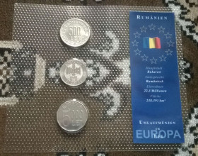 Румунія Румыния ^/--/^ Набор монет РУМЫНИЯ блистер запайка набір РУМУНІЯ пластик ^_^^^ Набор монет Румыния блистер запайка набор Румыния пластик - фото фото фото