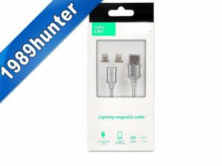 Кабелі Кабели ^/--/^ Магнитный кабель  iPhone - USB 1 м Black Apple, Ipad ^_^^^ Магнітний кабель iPhone - USB 1 м Black Apple, Ipad - фото фото фото