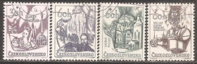 Чехословаччина Чехословакия ^/--/^ Чехословакия 1966 Sc.1409-1412 used ПОЛНАЯ серия ^_^^^ Чехословаччина 1966 Sc.1409-1412 used Повна серія - фото фото фото