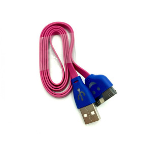 Кабелі Кабели ^/--/^ Дата кабель LED SMILE iPhone 4 Hot Pink   (тех. упаковка) ^_^^^ Дата кабель LED SMILE iPhone 4 Hot Pink (тих. упаковка) - фото фото фото