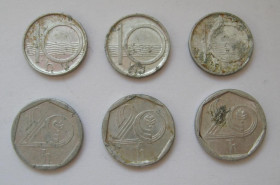 Чехія Чехия ^/--/^ 10 і 20 гелерів = 1993, 1994, 1995, 1996 рр. = ЧЕХІЯ - ЧЕХИЯ  &amp; ^_^^^ 10 и 20 гелеров = 1993, 1994, 1995, 1996 гг. = ЧЕХИЯ - ЧЕХИЯ &amp; - фото фото фото