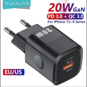 Зарядні пристрої Зарядные устройства ^/--/^ Зарядний пристрій kuulaa 20 вт gan pd usb c. ^_^^^ Зарядное устройство kuulaa 20 вт gan pd usb c. - фото фото фото
