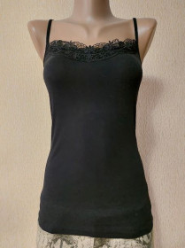 Майки Майки ^/--/^ Стильная черная женская трикотажная базовая майка vero moda ^_^^^ Стильна чорна жіноча трикотажна базова майка vero moda - фото фото фото