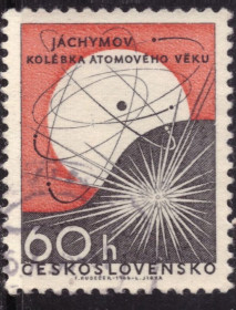Чехословаччина Чехословакия ^/--/^ Чехословакия. Атомная модель урана   (серия) 1966 г. ^_^^^ Чехословаччина. Атомна модель урану (серія) 1966 - фото фото фото