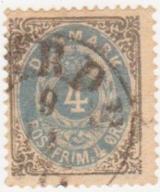 Скандинавія Скандинавия ^/--/^ Дания 1875 г..№  23 гашеная ^_^^^ Данія 1875 р. No 23 гашена - фото фото фото
