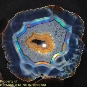 Агат Агат ^/--/^ Натуральный ирис агат срез  274.95 Ct 111 /--/ х /--/ 102 /--/ х /--/ 2.5 мм ^_^^^ Натуральний ірис агат зріз 274.95 Ct 111 /--/ х /--/ 102 /--/ х /--/ 2.5 мм - фото фото фото