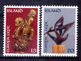 Ісландія Исландия ^/--/^ Исландия  1974 г  MNH -  ЕВПРПА СЕПТ / EUROPA  CEPT - искусство ^_^^^ Ісландія 1974 MNH - ЄВПРПА СЕПТ / EUROPA CEPT - мистецтво - фото фото фото